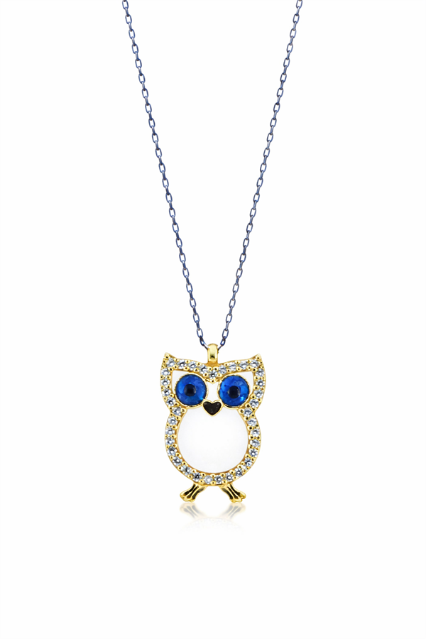 925 Ayar Gümüş Baykuş Kolye