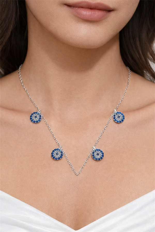 925 Ayar Gümüş Oval Çiçekli Kolye