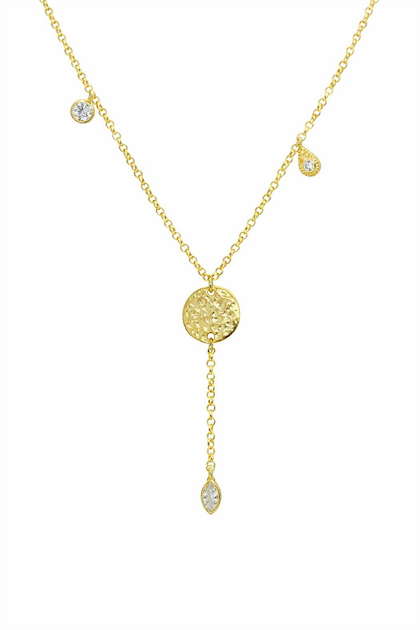 925 Ayar Gümüş Oval Desenli Kolye