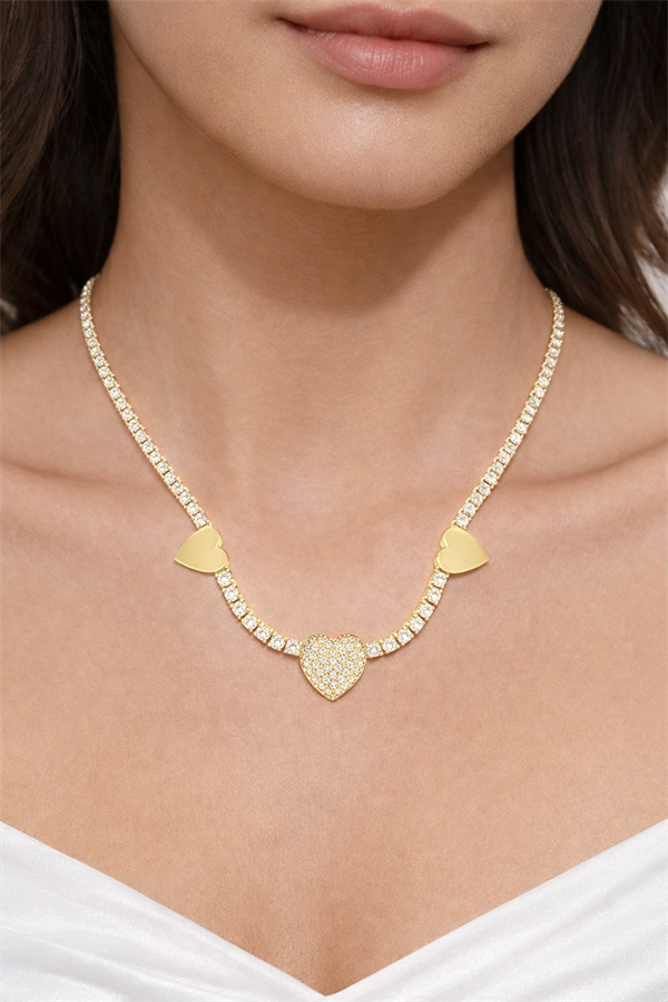 Sparkle İn Hearts Necklace