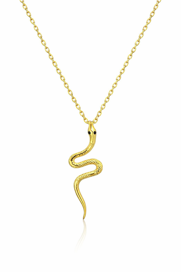 925 Ayar Gümüş Yılan Kolye