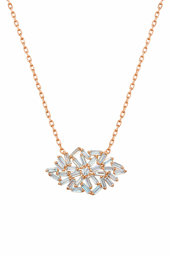 925 Ayar Gümüş Zirkon Taşlı Kolye