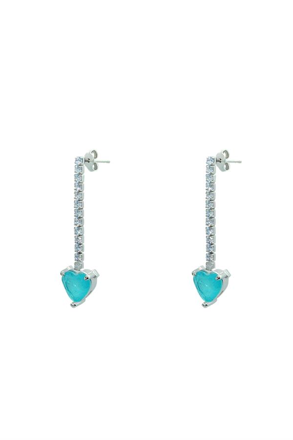 Green Heart Stone Earring