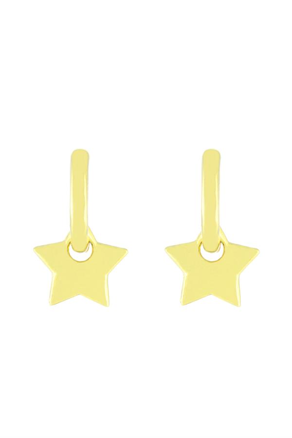 925 Ayar Gümüş Sallantılı Yıldız Küpe