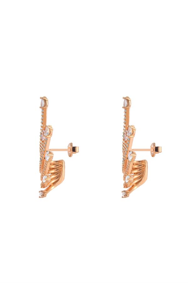 925 Ayar Gümüş Melek Kanatlı Küpe