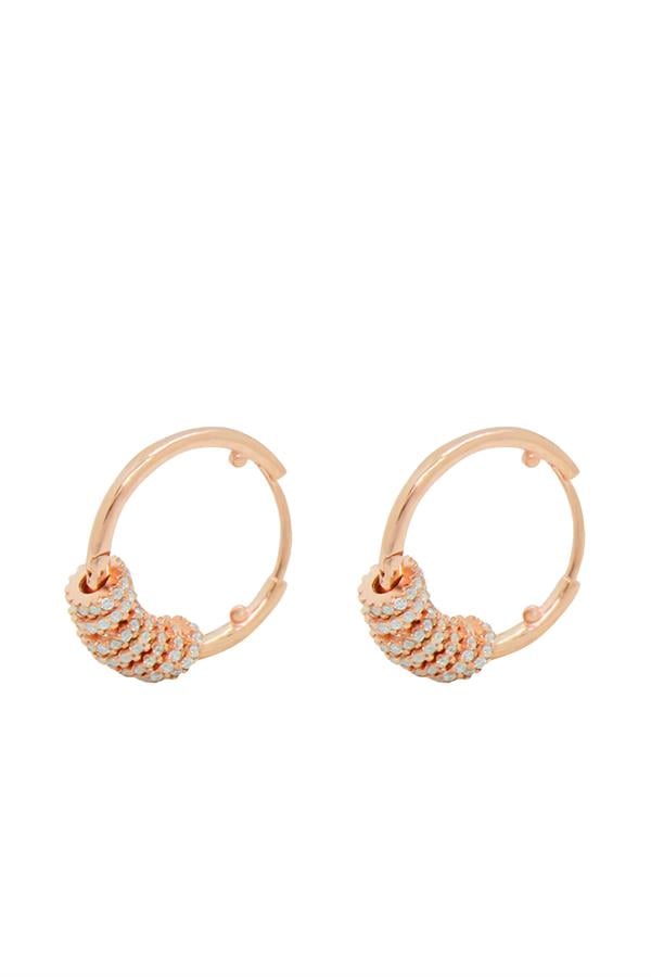 925 Ayar Gümüş Zirkon Halka Küpe