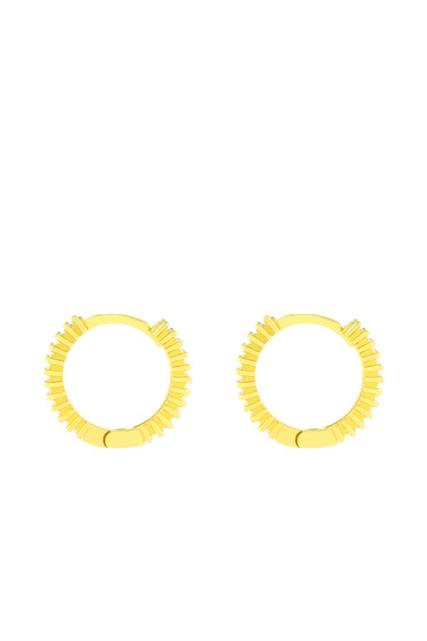 925 Ayar Gümüş Baget Tamtur Halka Küpe