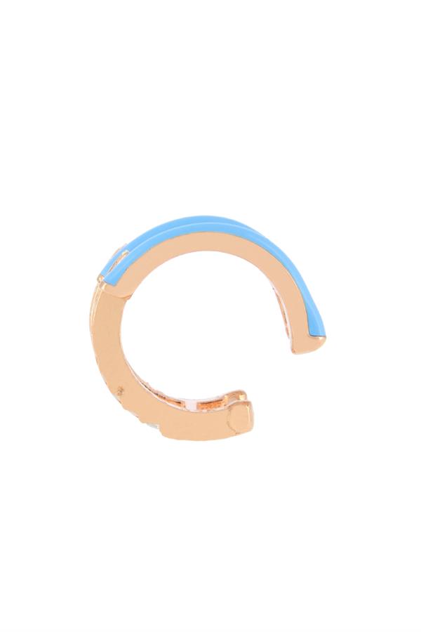 925 Ayar Gümüş Mine Detaylı Kıkırdak Küpe