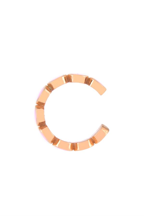 925 Ayar Gümüş Mine İşlemeli Kıkırdak Küpe