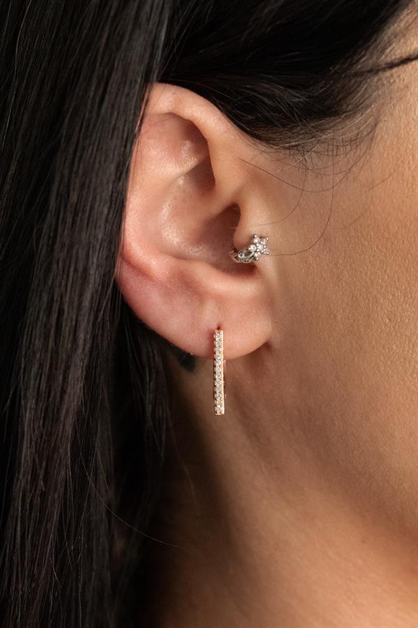 925 Ayar Gümüş P Harfi Küpe 