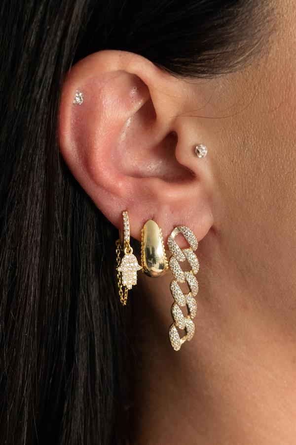 925 Ayar Gümüş Tasarım Küpe 