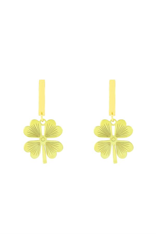 925 Ayar Gümüş Yonca Küpe 