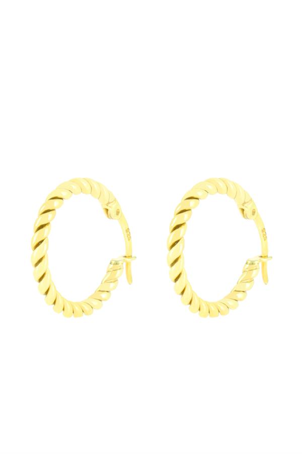 925 Ayar Gümüş Sarmal Kanca Küpe 