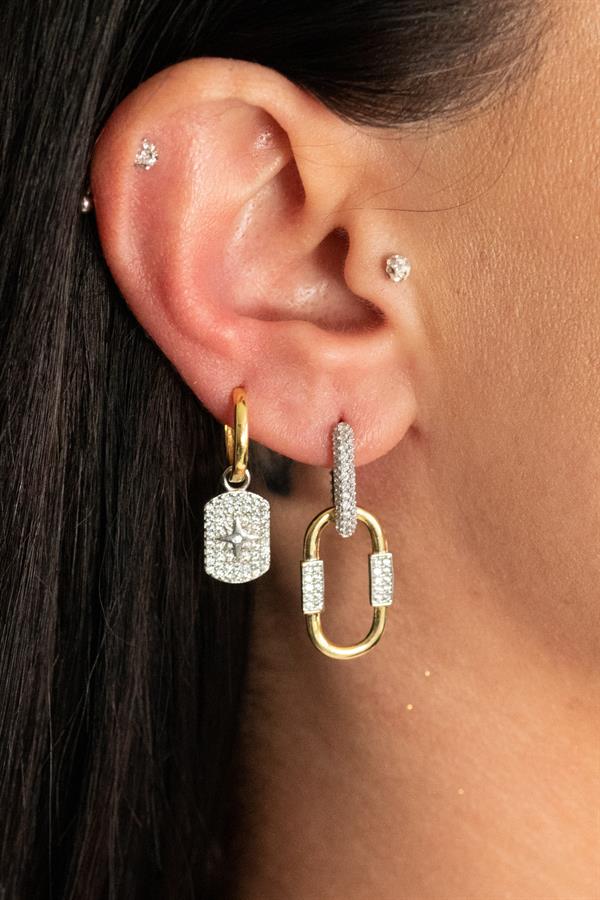 Locked Thought Earring