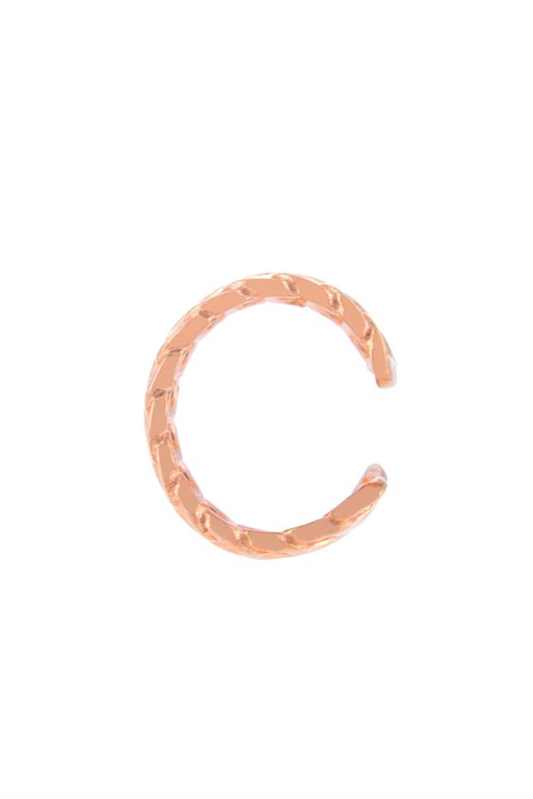 925 Ayar Gümüş İşlemeli Kıkırdak Küpe