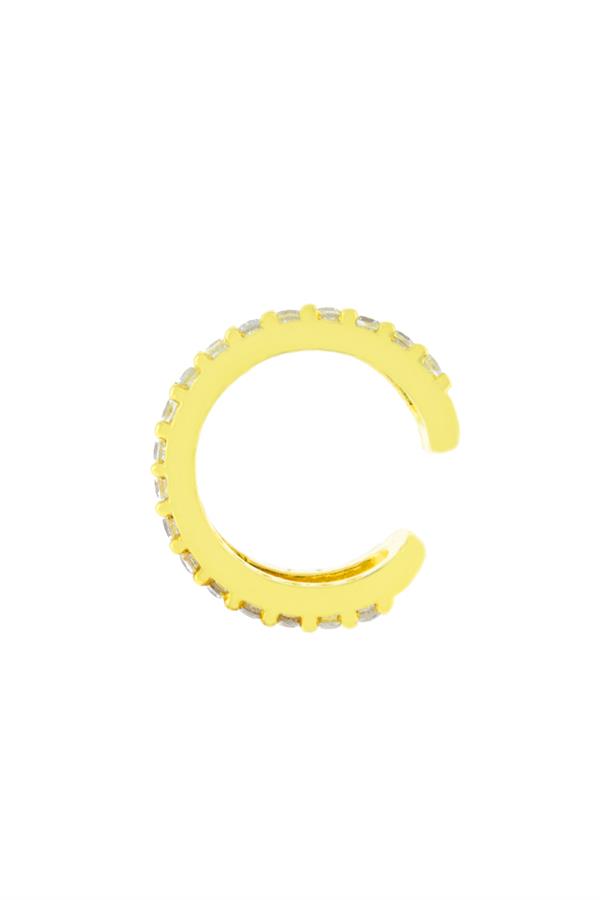 925 Ayar Gümüş Taş Geçişli Kıkırdak Küpe