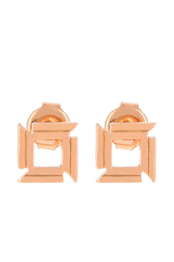 925 Ayar Gümüş Geometrik Tasarım Küpe 