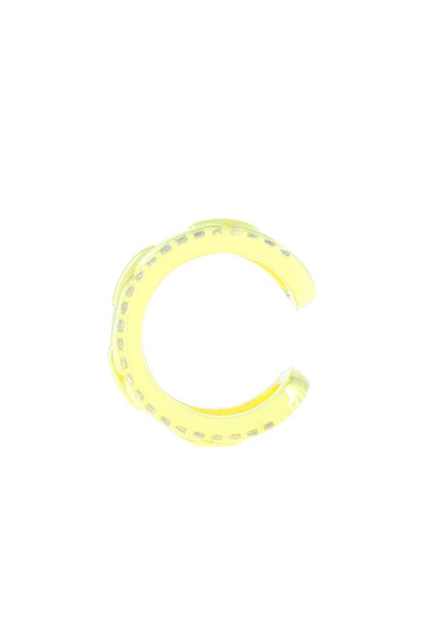 925 Ayar Gümüş Çift Geçişli Zirkon Taş Kıkırdak Küpe