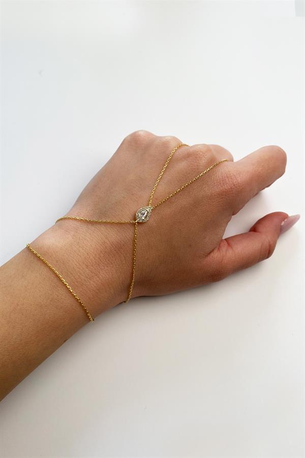 925 Ayar Gümüş Damla Taşlı Şahmeran