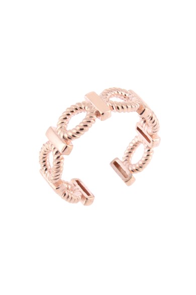 925 Ayar Gümüş Çizgisel Oval Yüzük