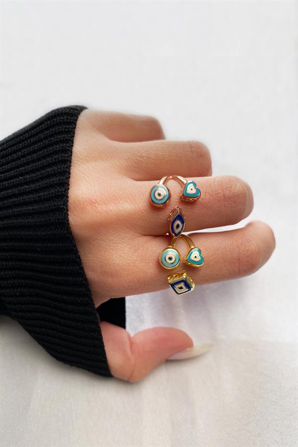 925 Ayar Gümüş Mineli Sembolik Yüzük