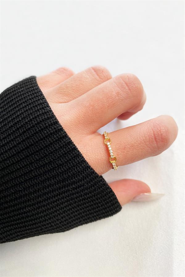 925 Ayar Gümüş Taş Geçişli Yüzük