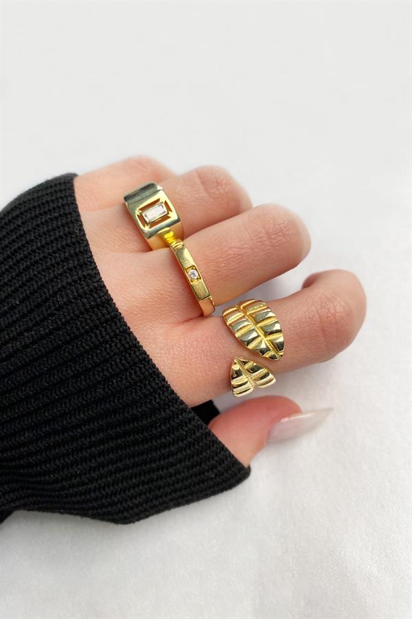 925 Ayar Gümüş Tek Taş Düz Yüzük