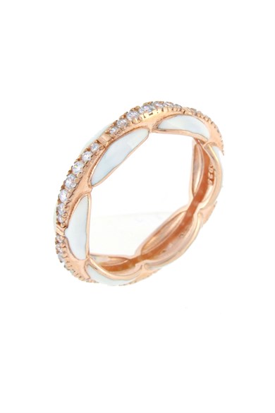 925 Ayar Gümüş Tam Tur Taşlı Mineli Yüzük