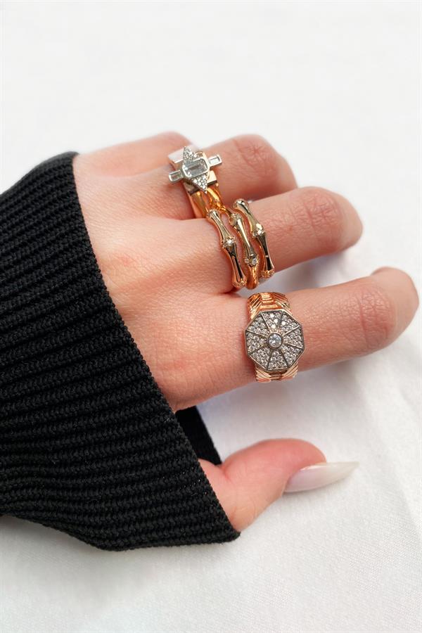 925 Ayar Gümüş Kemik Tasarım Yüzük