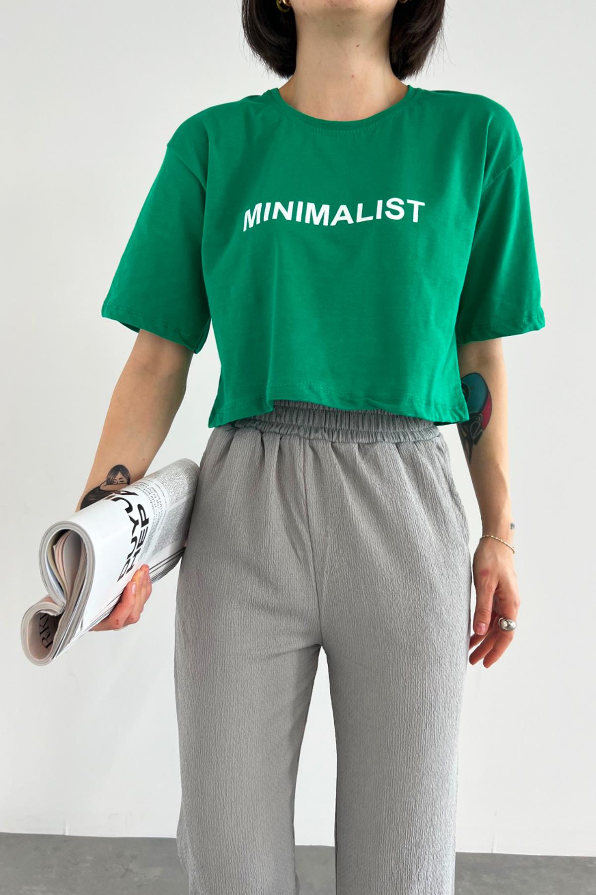 T-ShirtMinimalist Baskılı T-Shirt