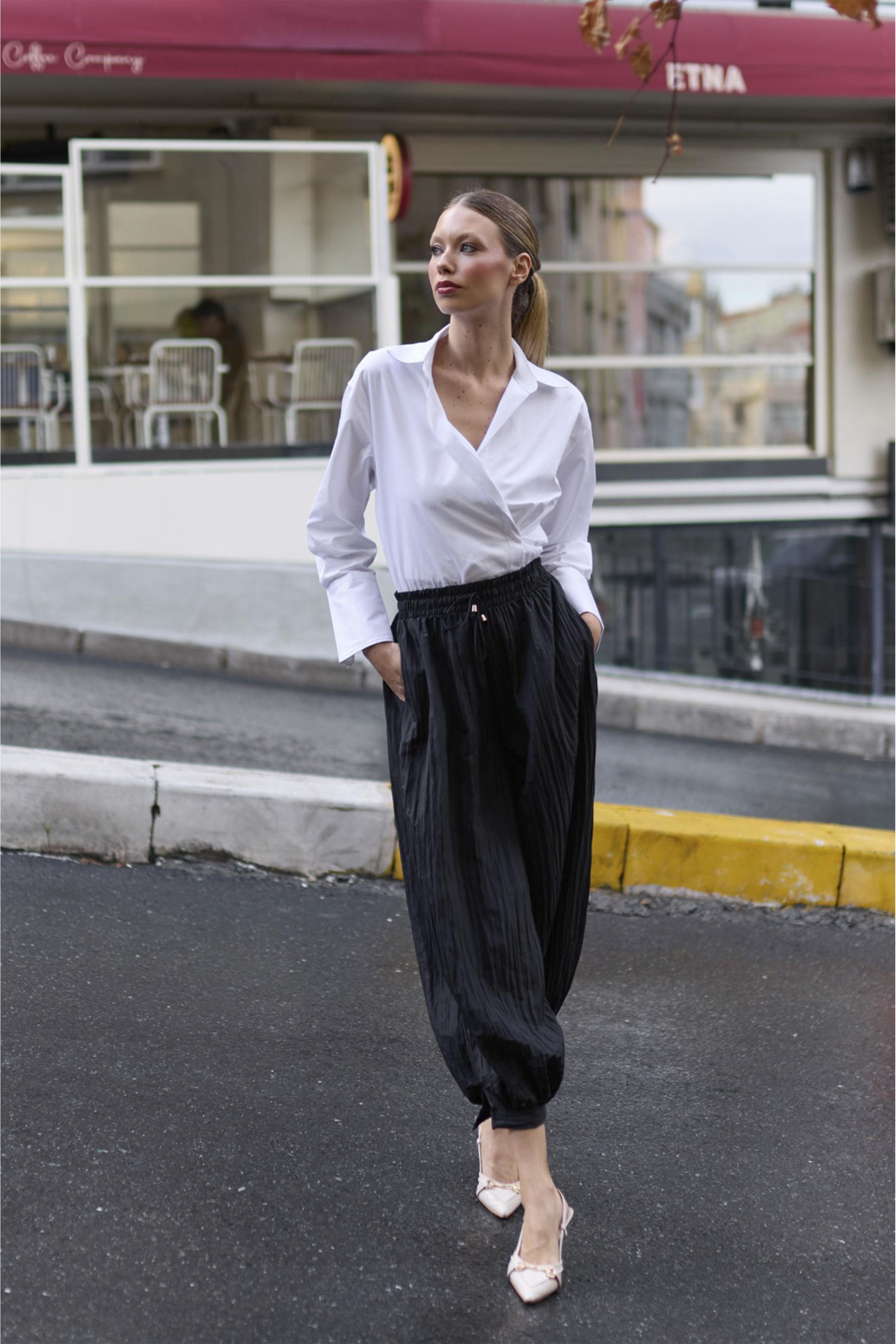 51226 ŞALVAR PANTOLON SİYAH