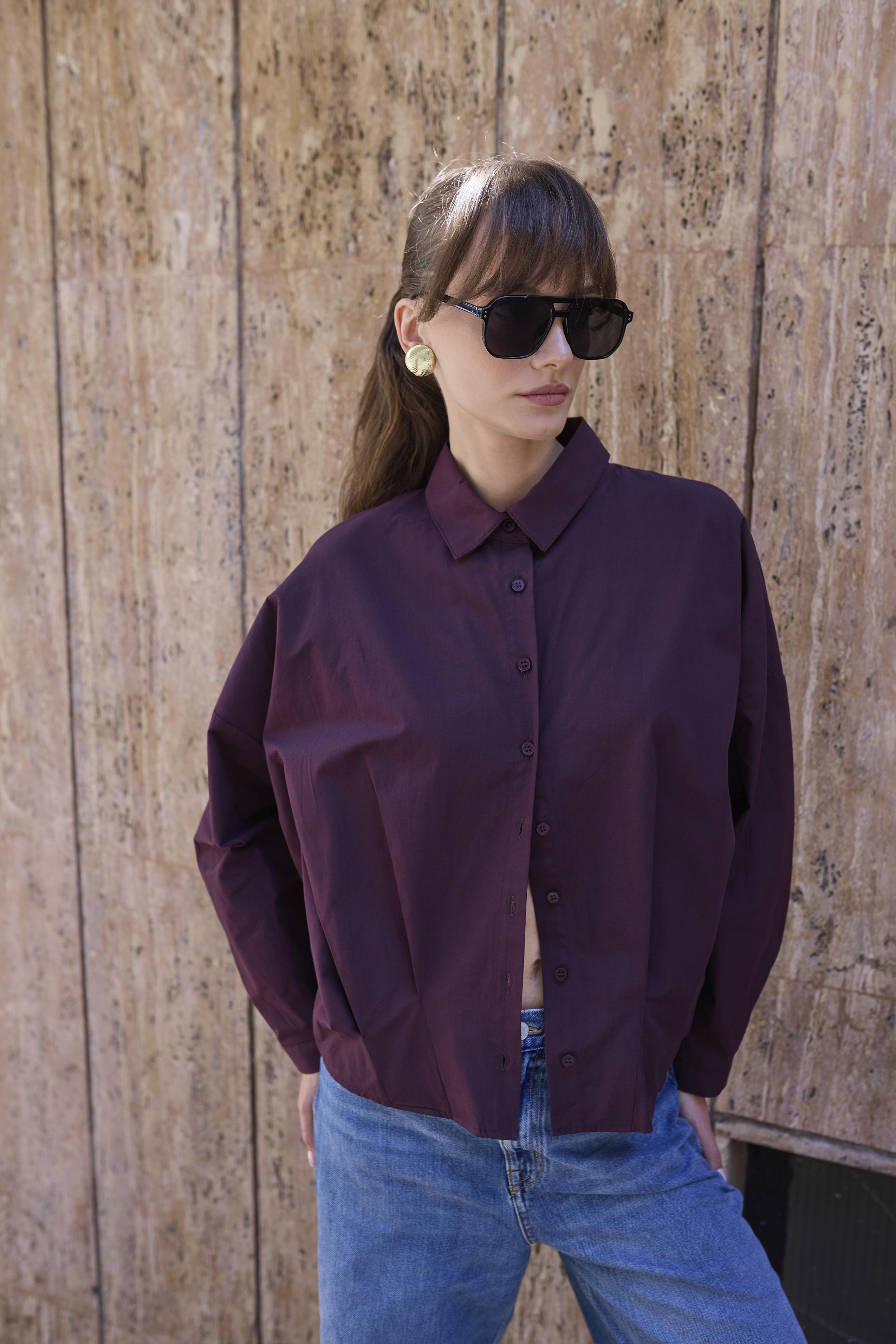 4985 POPLİN GÖMLEK MÜRDÜM