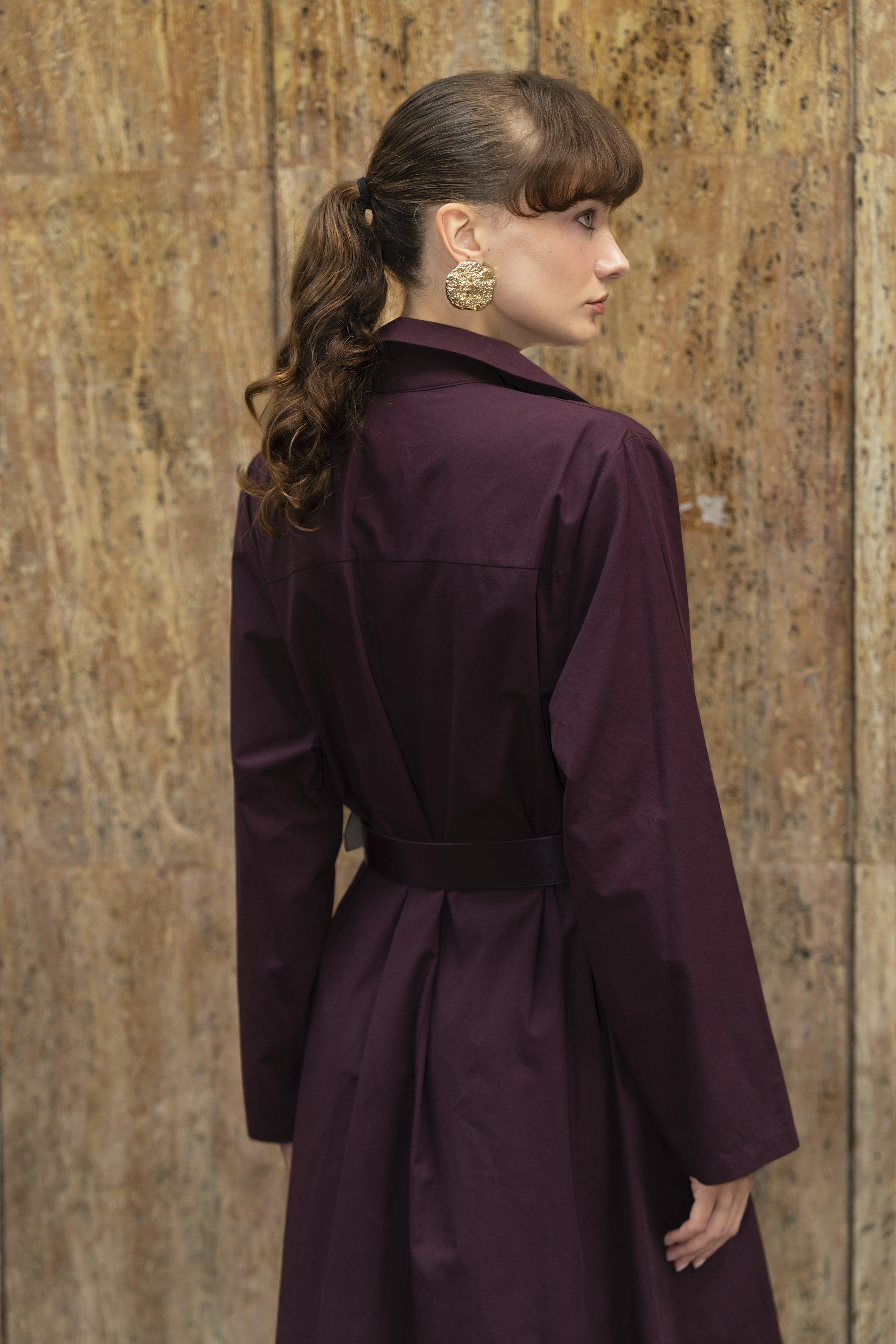 3350 KEMERLİ ELBİSE (3270) MÜRDÜM