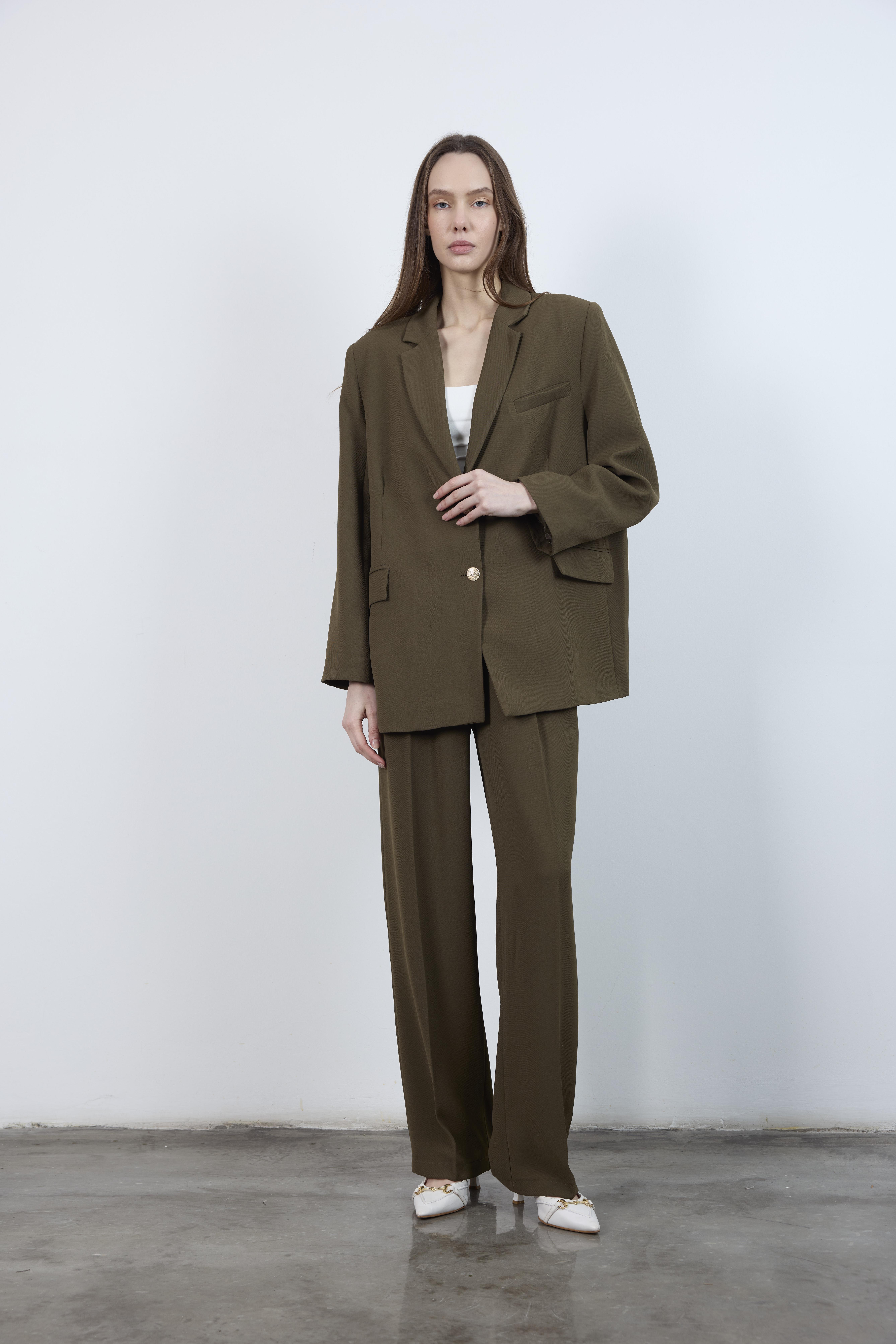 9418 CEKET PANTOLON TAKIM KOYU HAKİ