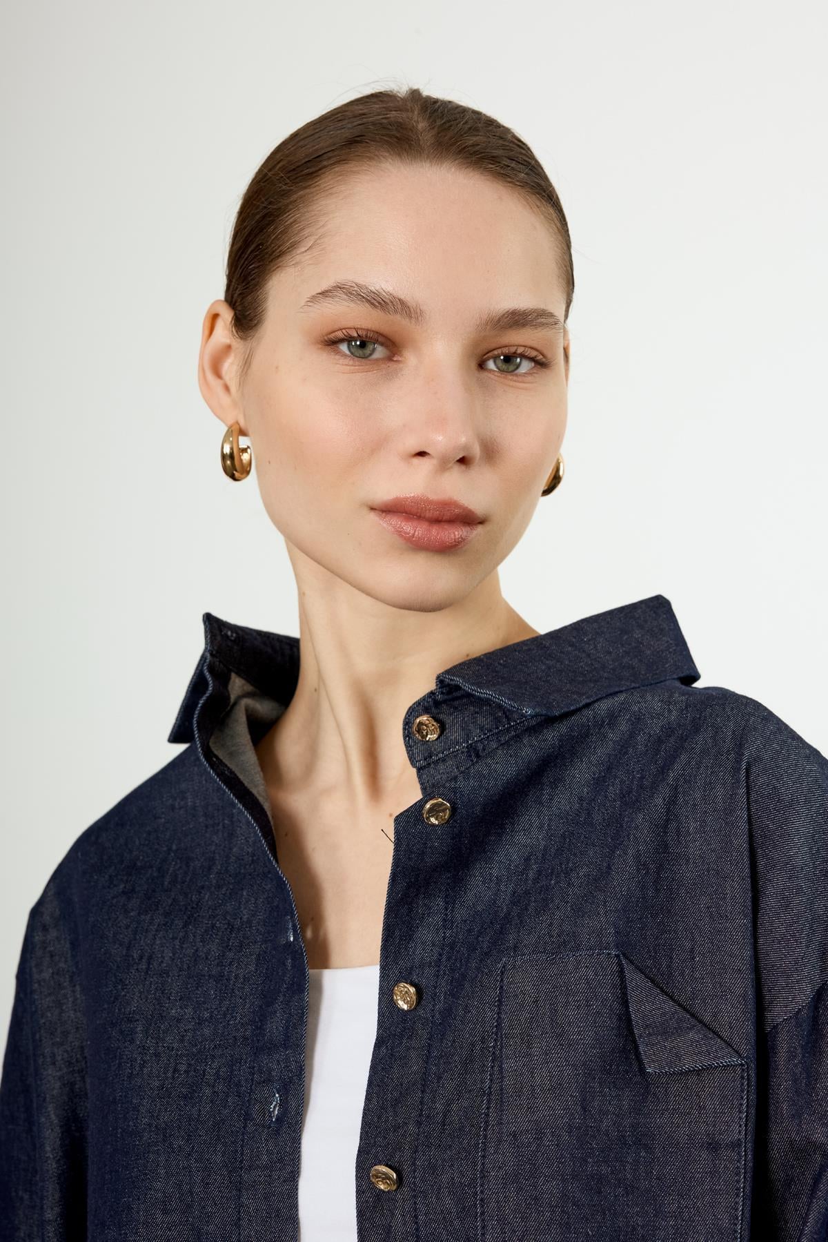 0089 DENİM GÖMLEK LACİVERT