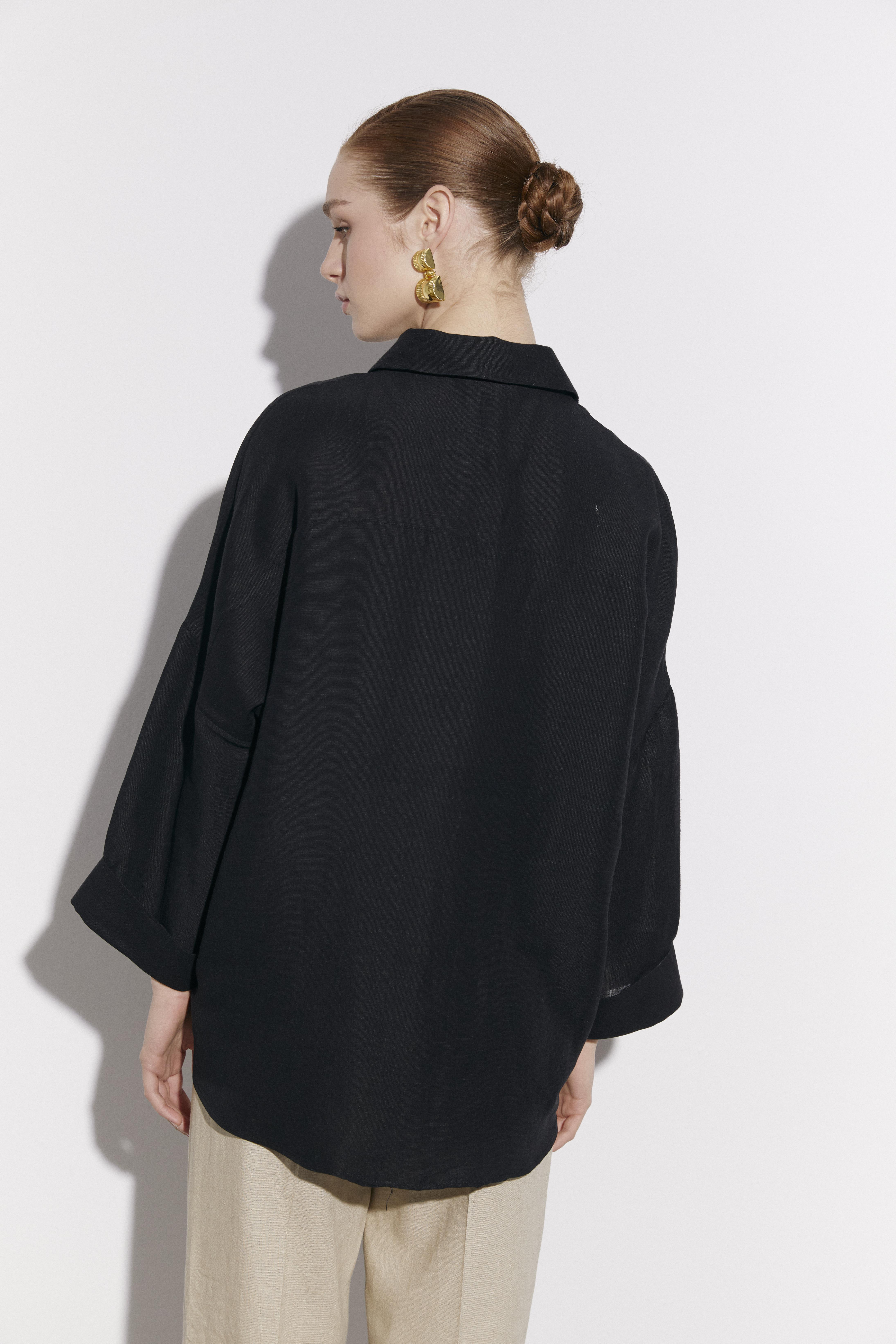 4920 OVERSIZE GÖMLEK SİYAH