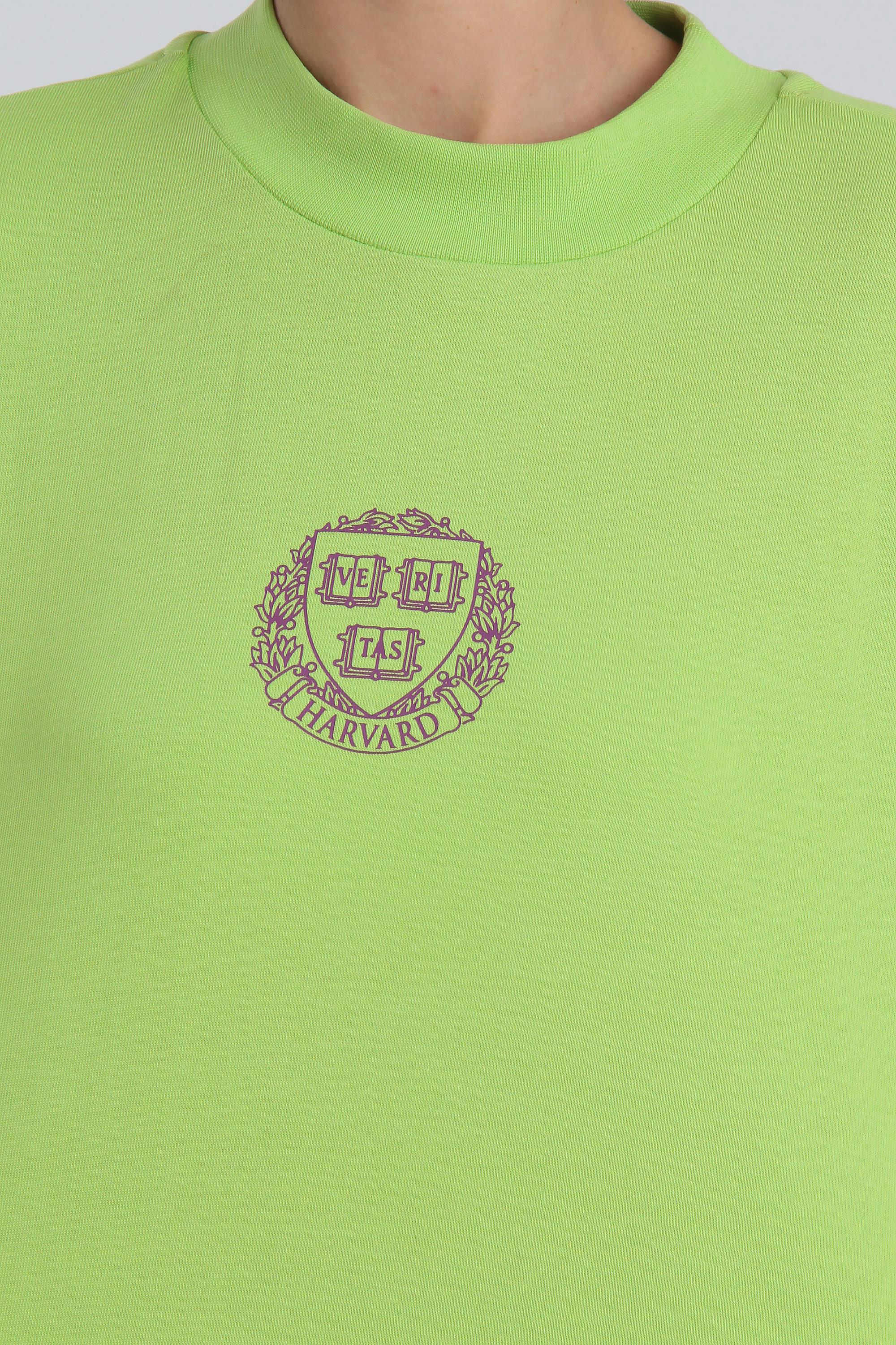 0021 HARVARD BASKILI TİŞÖRT YEŞİL