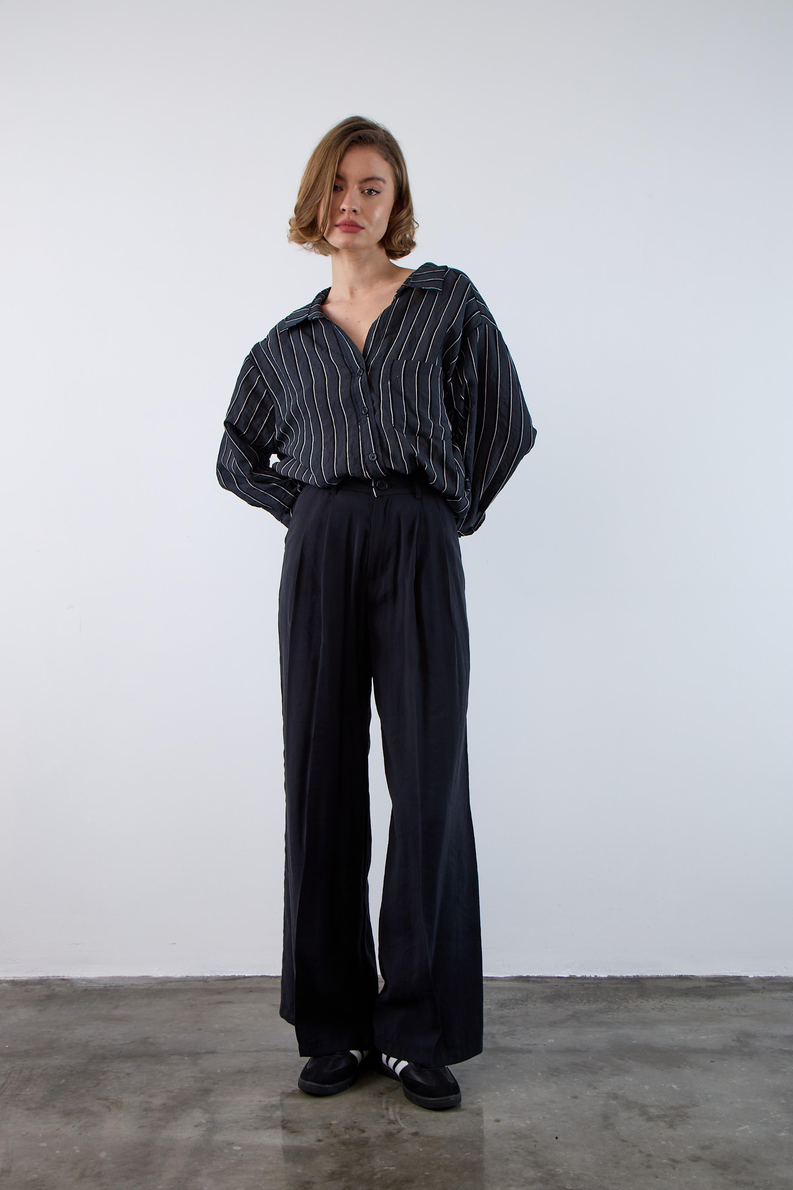 4758 OVERSIZE GÖMLEK(4612) SİYAH