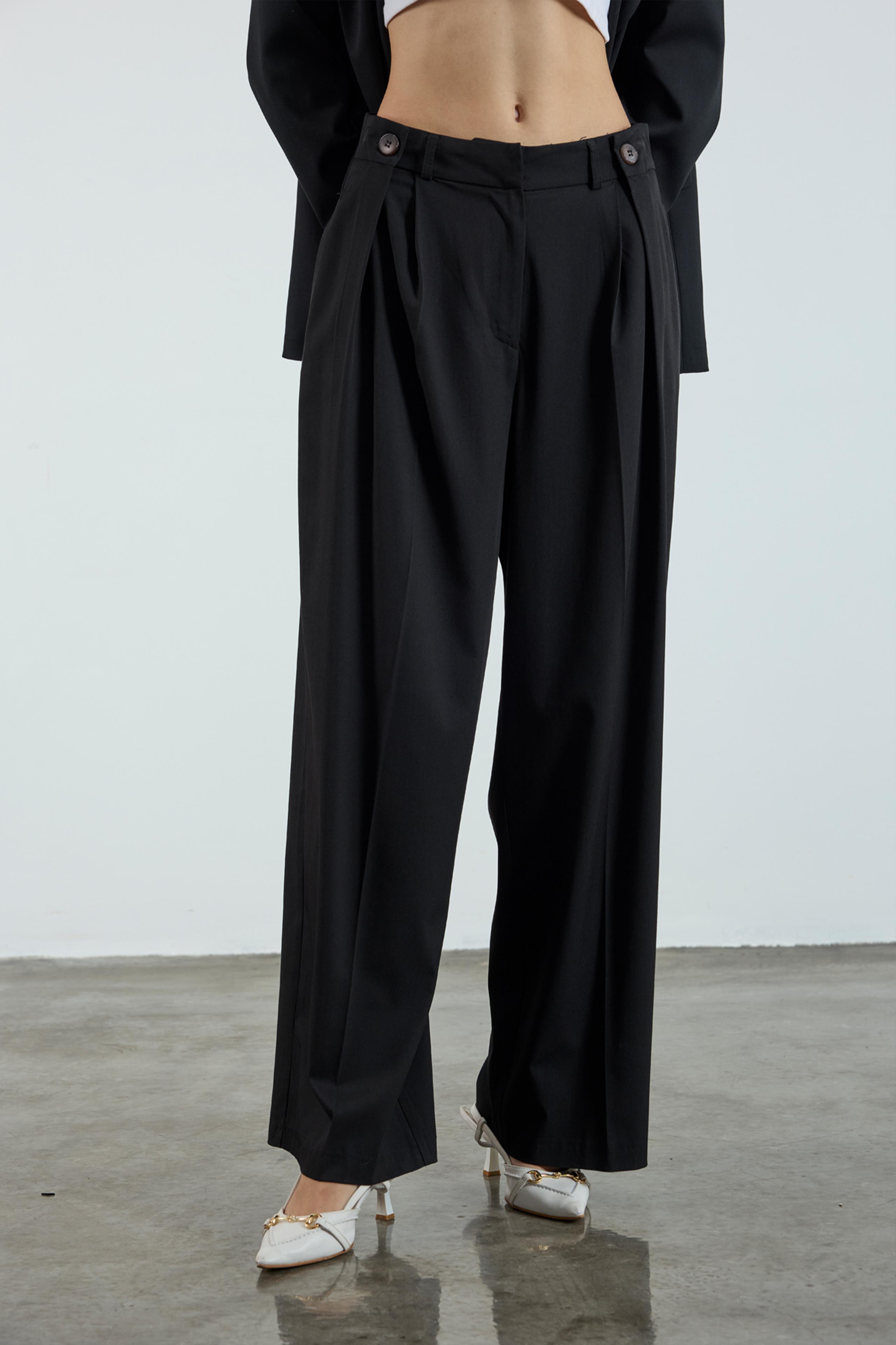 50920 POLİVİSKON PANTOLON SİYAH