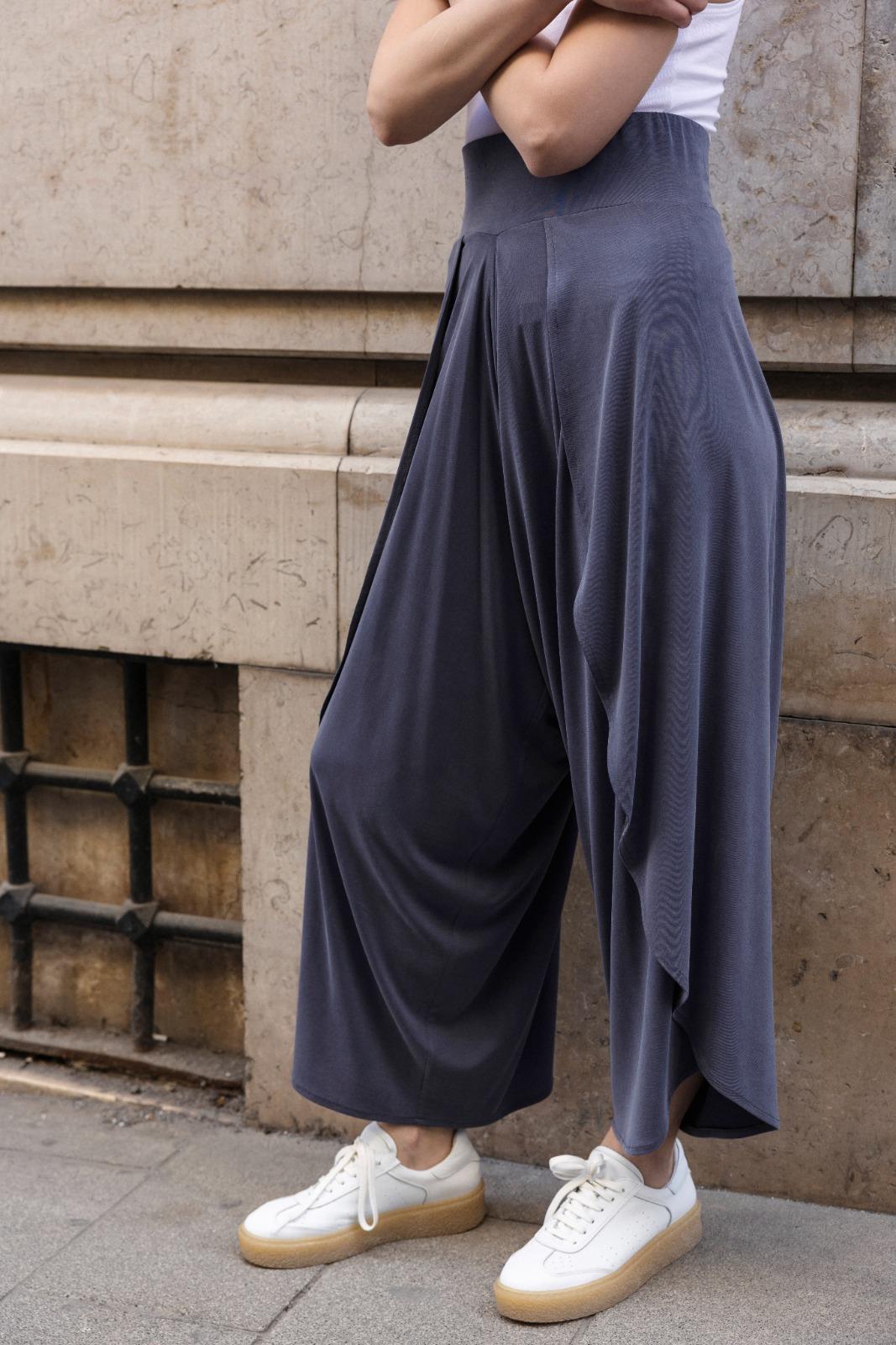 51147 YIRTMAÇLI ŞALVAR PANTOLON İNDİGO