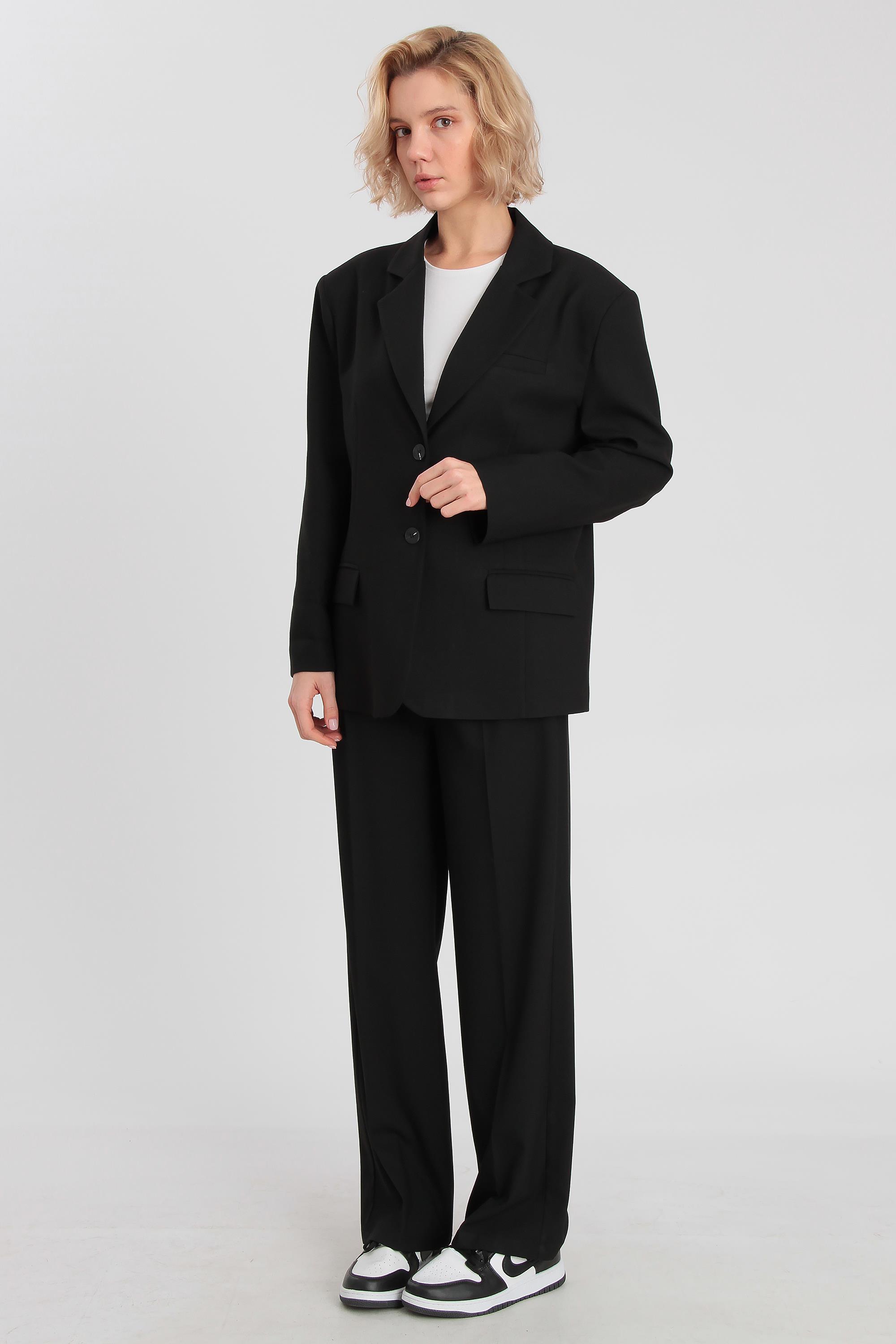 9281 POLİVİSKON CEKET SİYAH