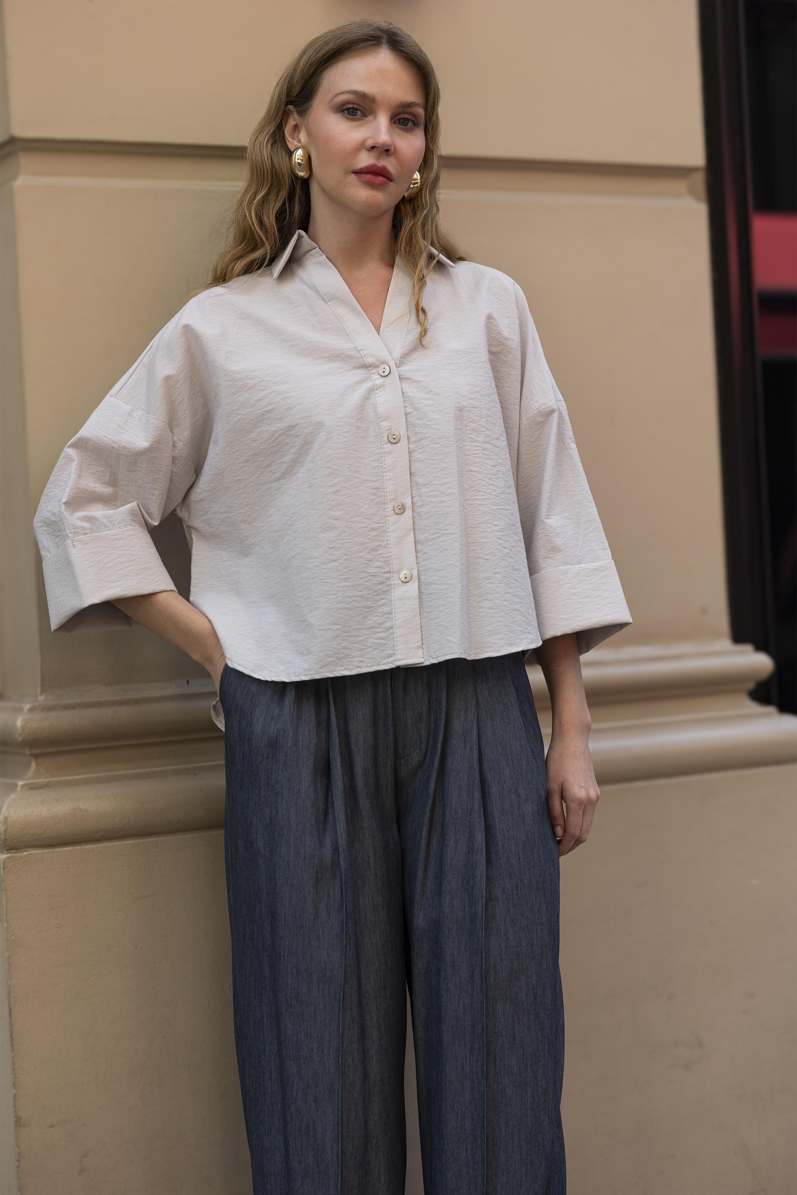 4973 OVERSIZE GÖMLEK TAŞ