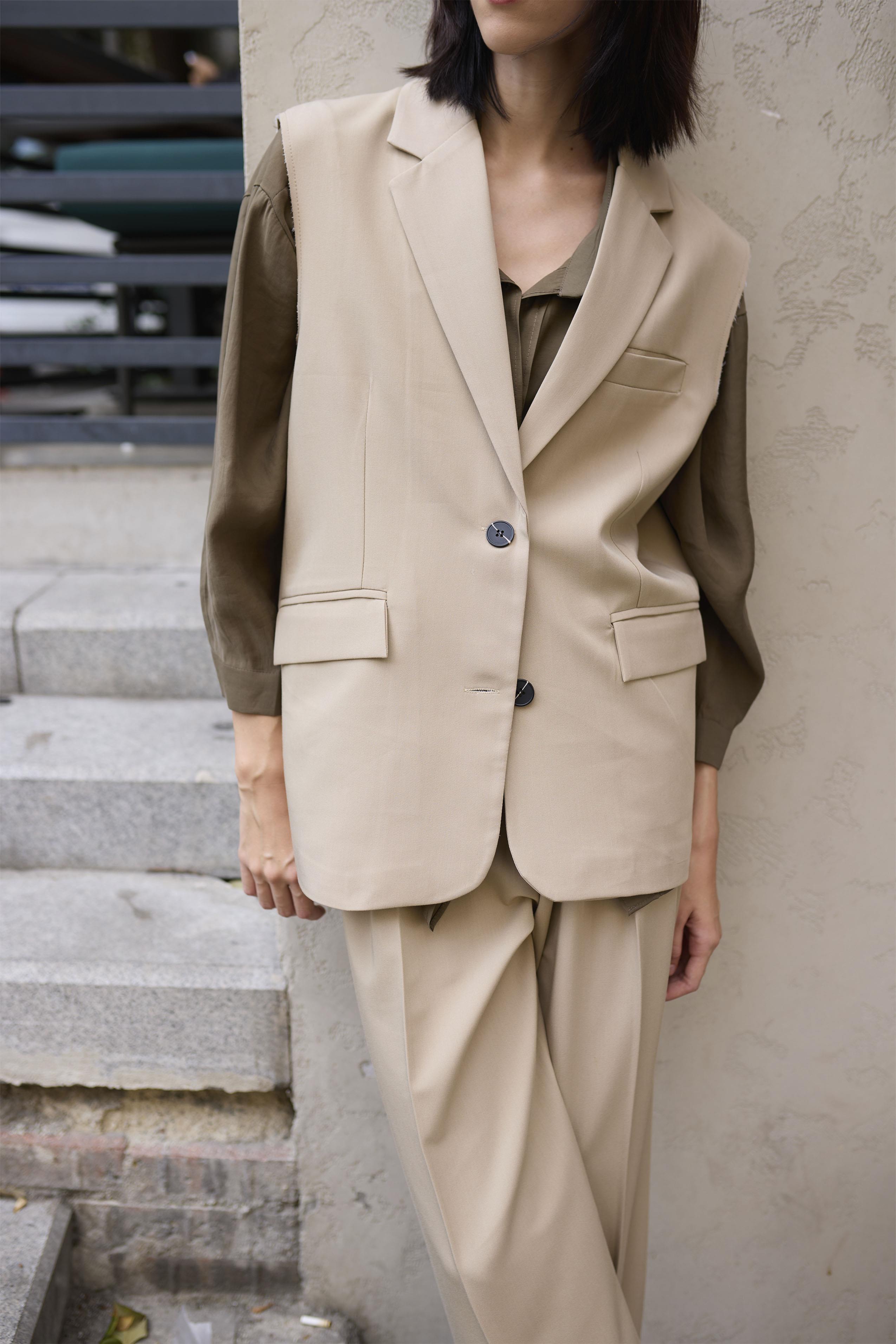 9417 YELEK PANTOLON TAKIM CAMEL