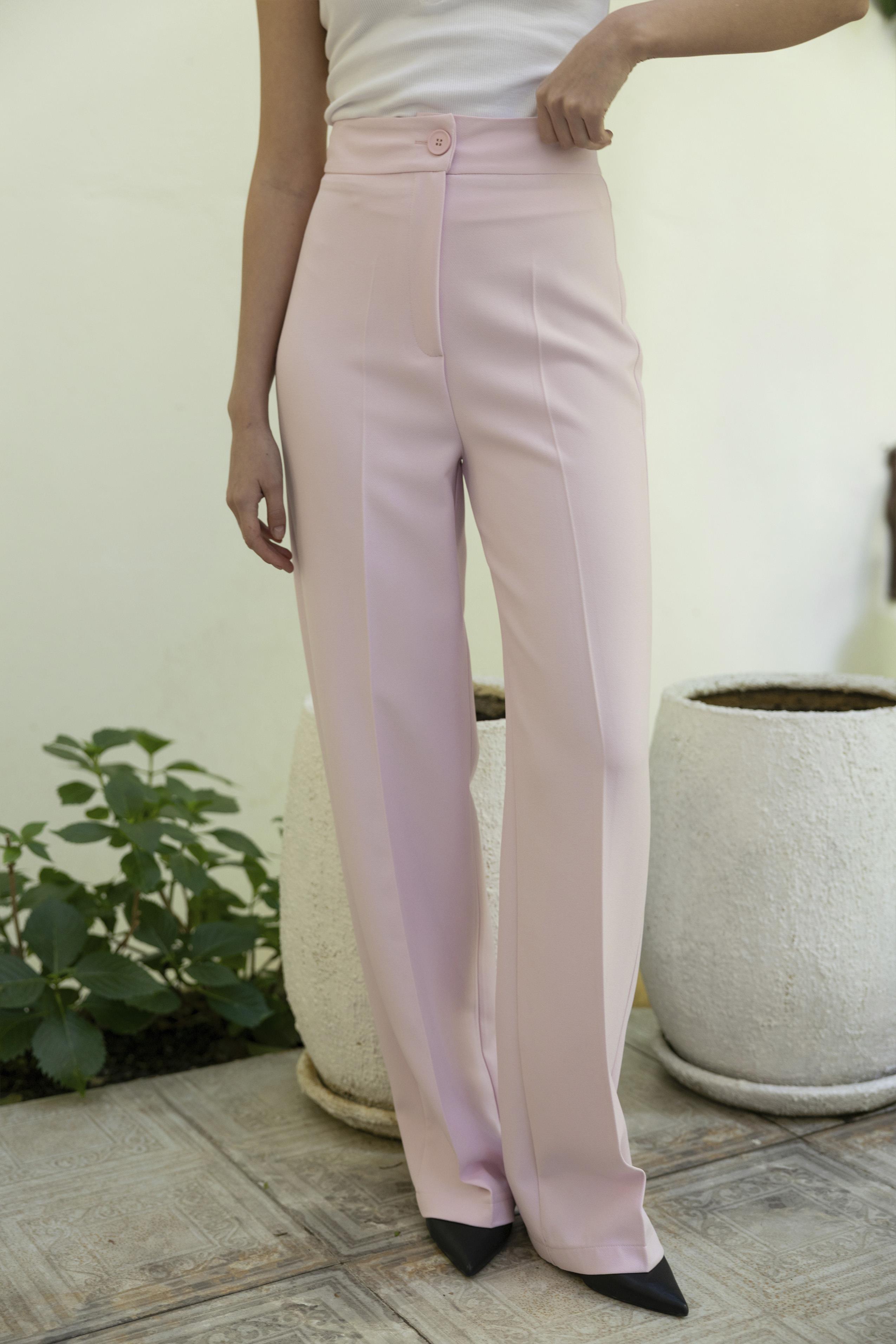 50714 PALAZZO PAÇA PANTOLON ŞEKER PEMBE