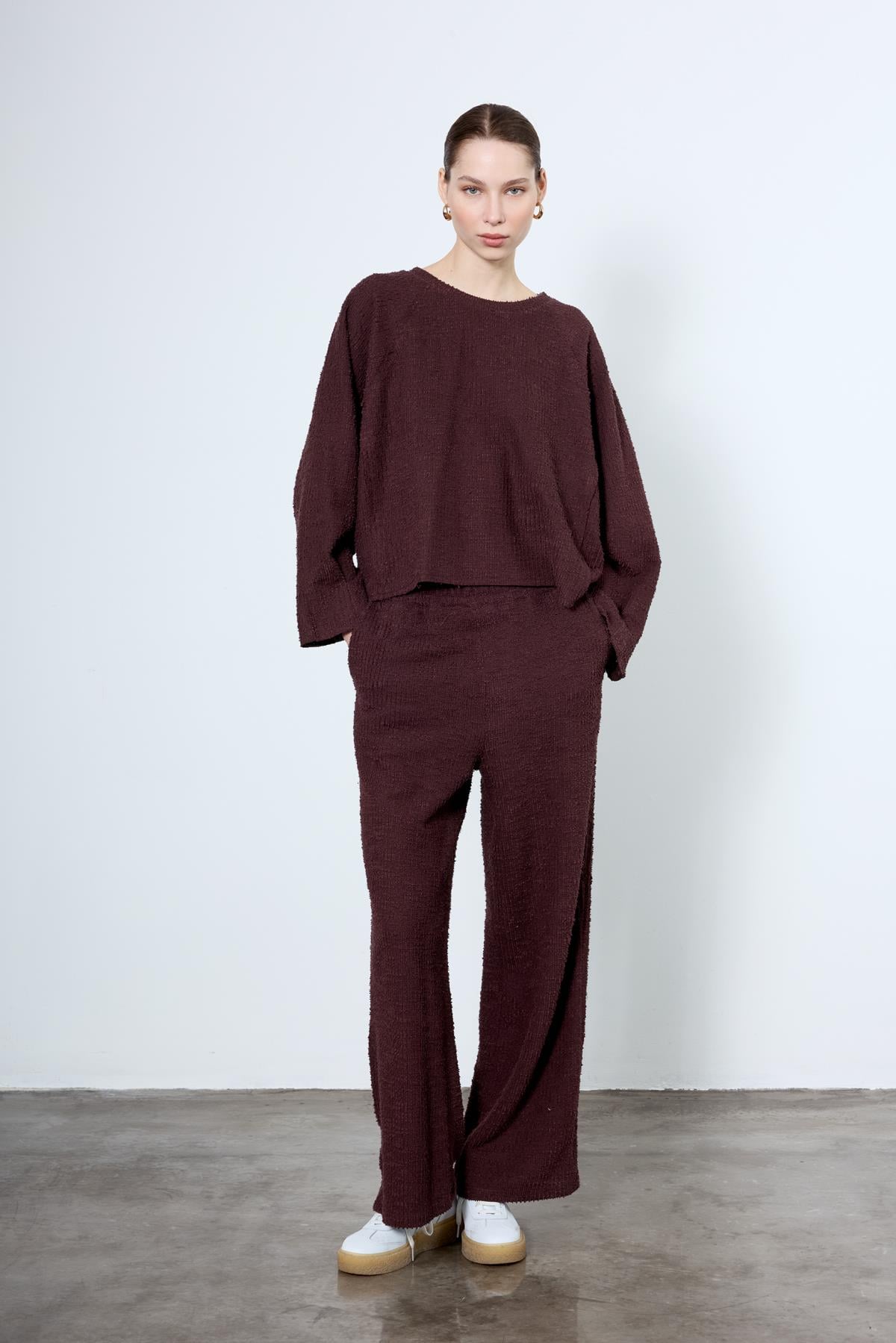 51105 SWEAT PANTOLON TAKIM KAHVE