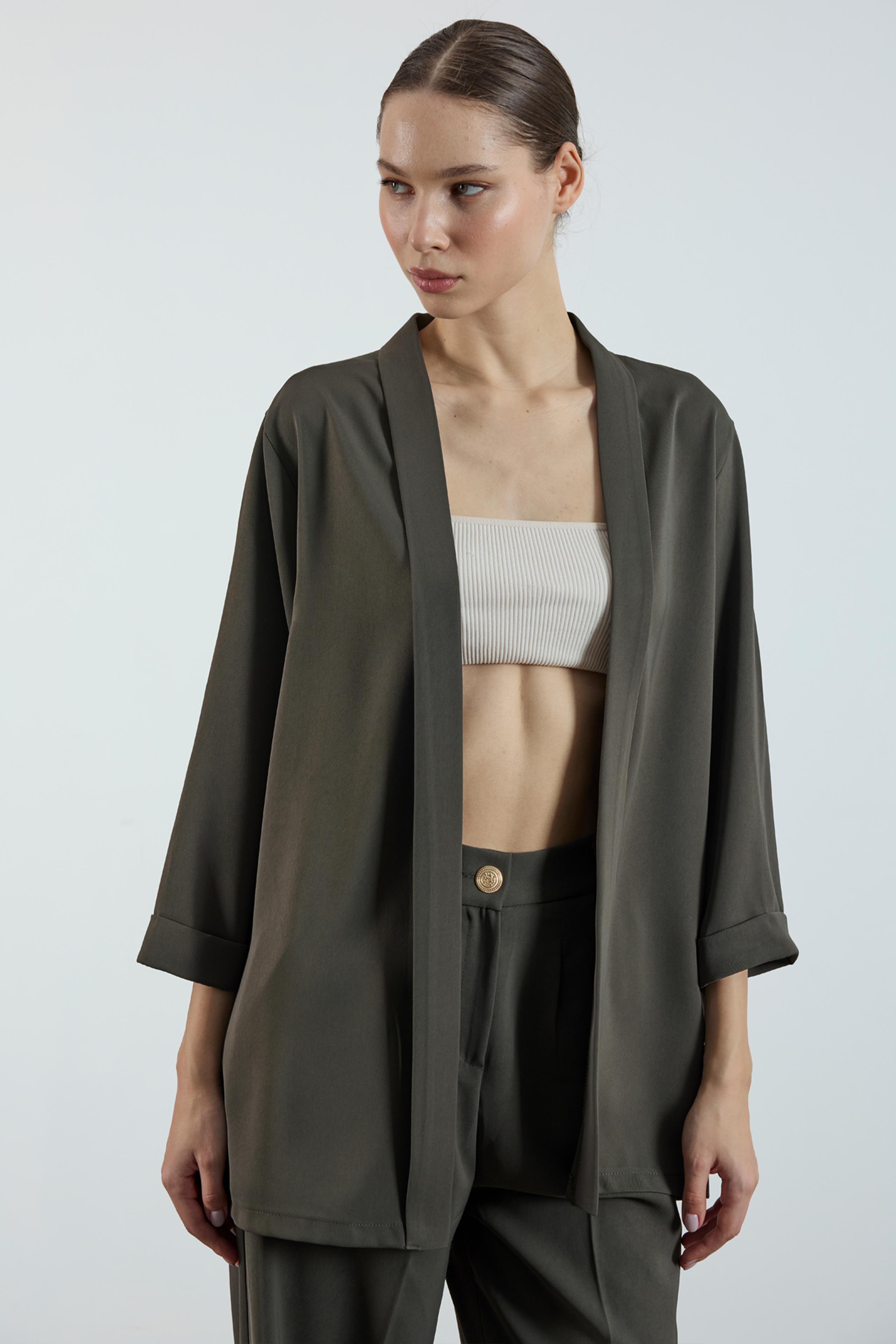 9564 ŞAL YAKA CEKET HAKİ