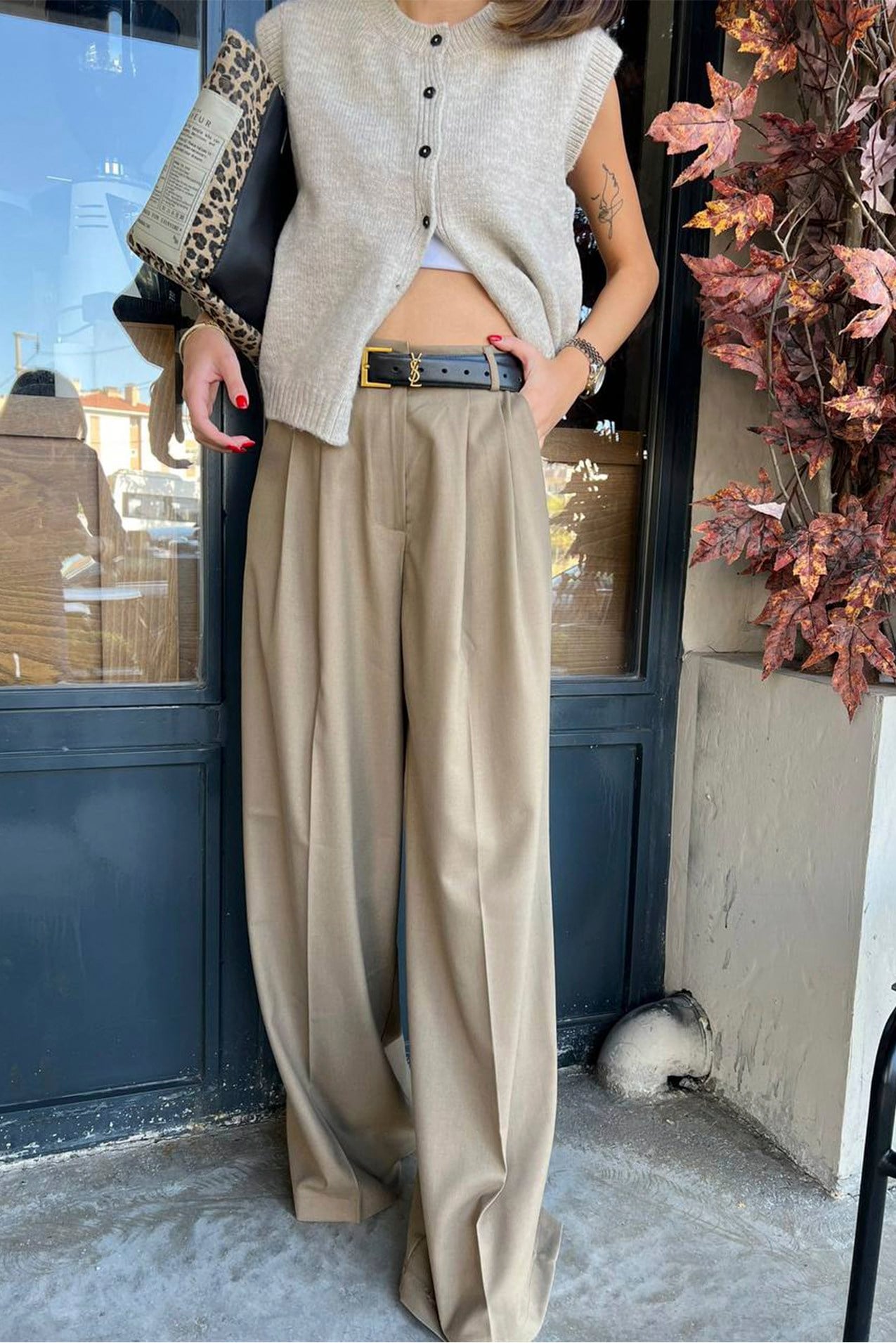 50997 POLİVİSKON PANTOLON KARAMEL