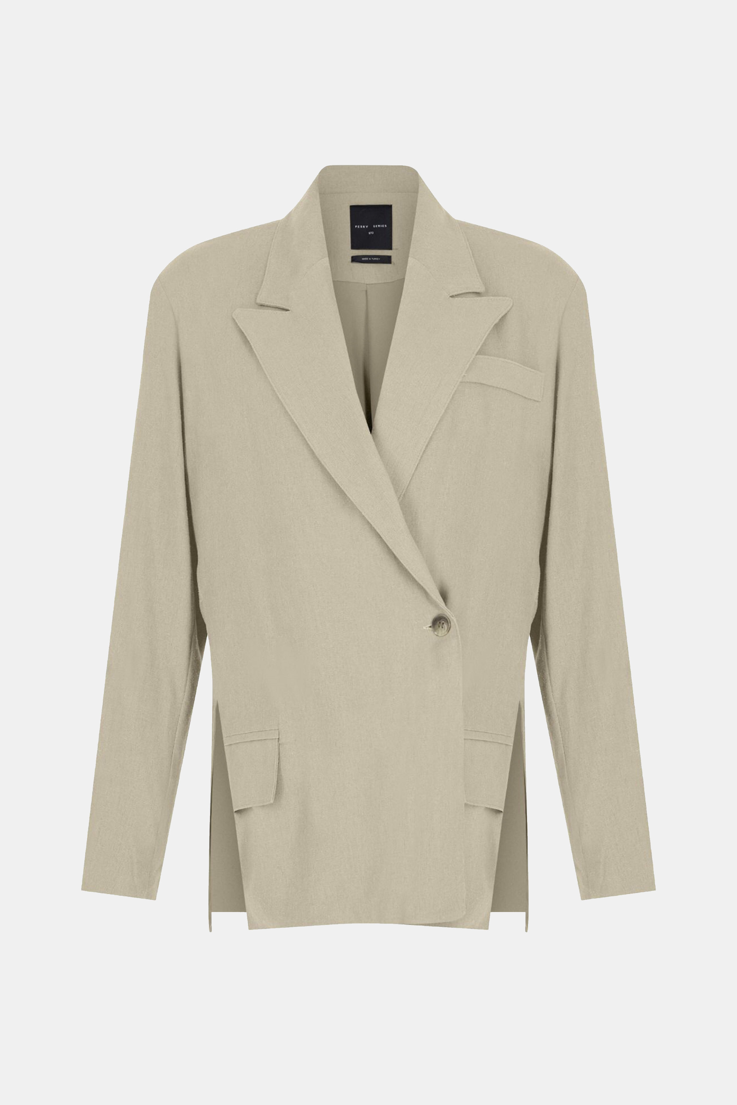 9670 KETEN BLAZER CEKET TAŞ