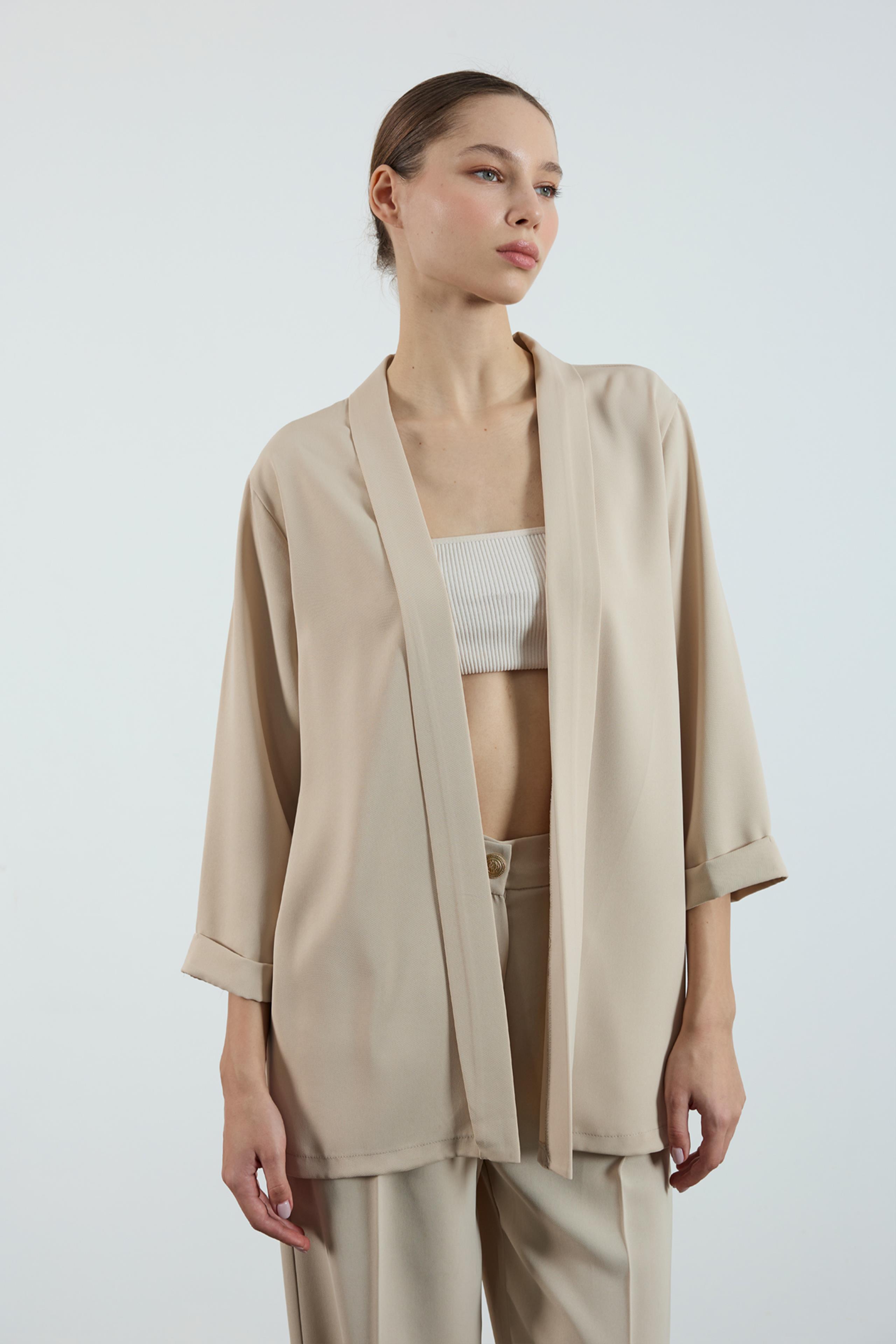 9564 ŞAL YAKA CEKET TAŞ