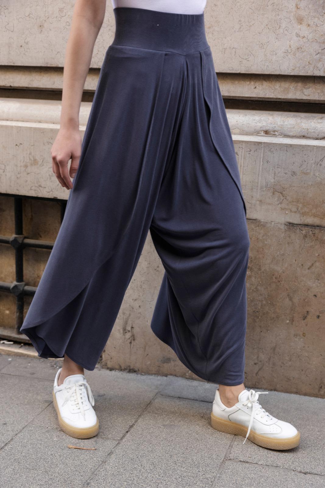 51147 YIRTMAÇLI ŞALVAR PANTOLON İNDİGO